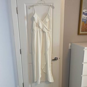 High low White Maxi dress